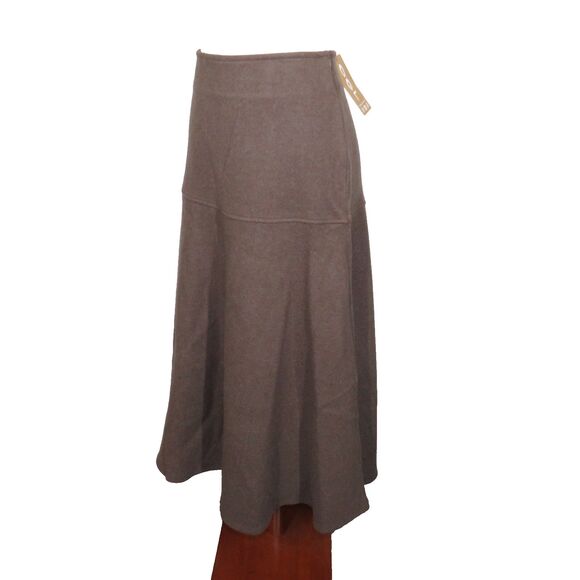 OGL Warm Cozy CashSoft Wool Look Flared Side Zip Maxi Skirt Brown Size 2XL - Picture 11 of 13